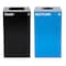 Alpine Industries 58-Gallon 2-Stream Black Steel-Blue Recycling Bin Station ALP4450-BLK-KIT6 - alternate 8